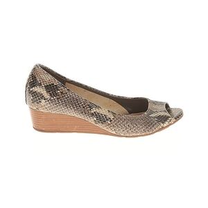 Cole Haan Snake Print Peep-Toe Wedges